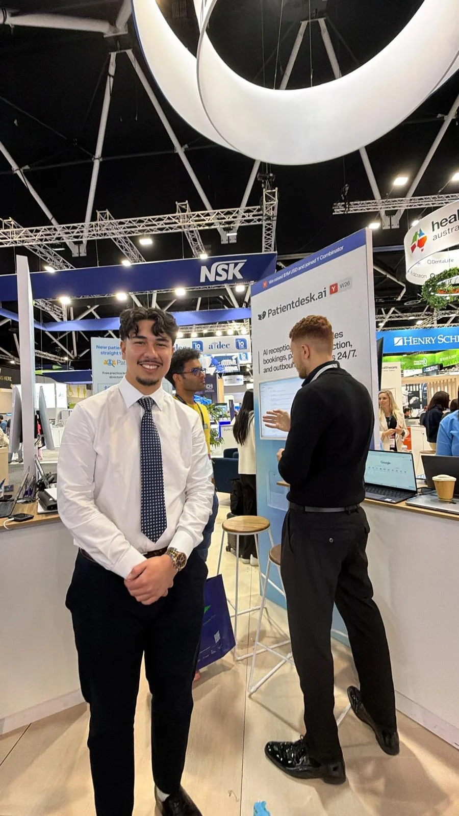 Yousef at the Patientdesk stand during ADX Sydney